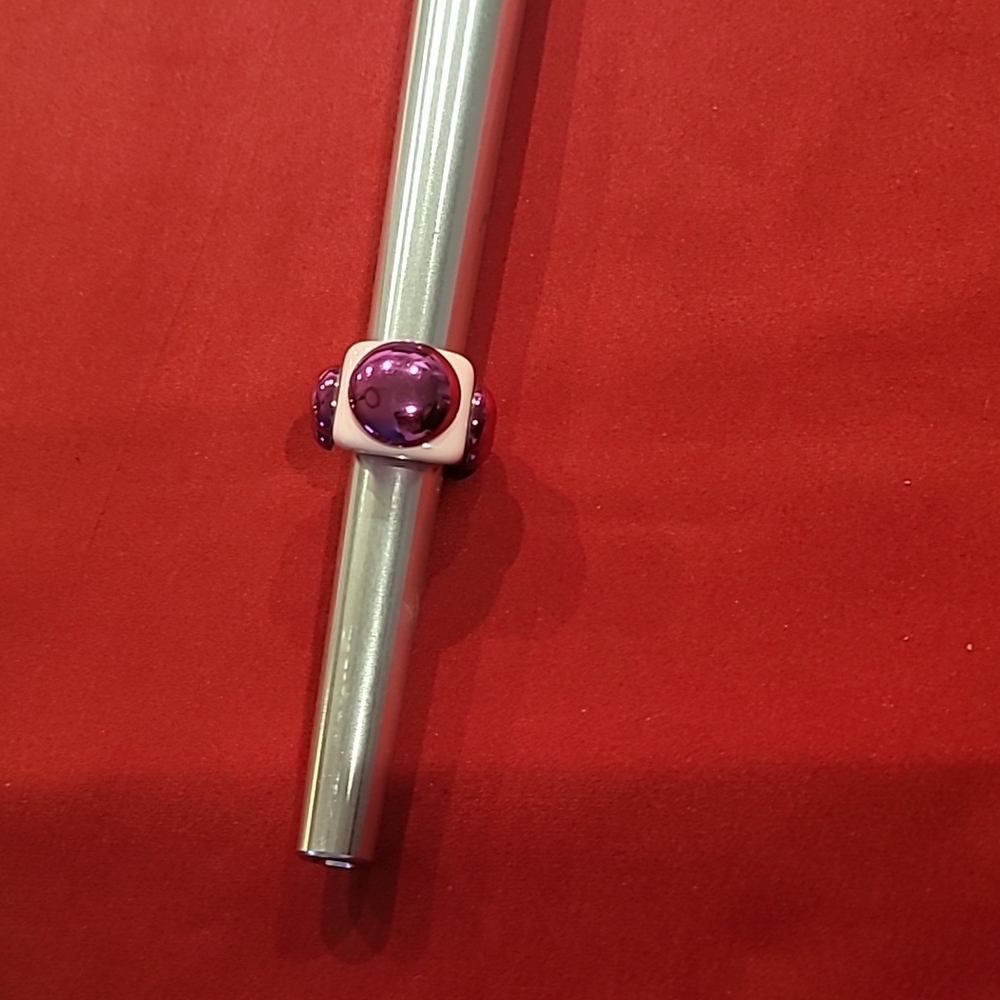 LA MANSO light Pink and Purple Misubishi Ring New